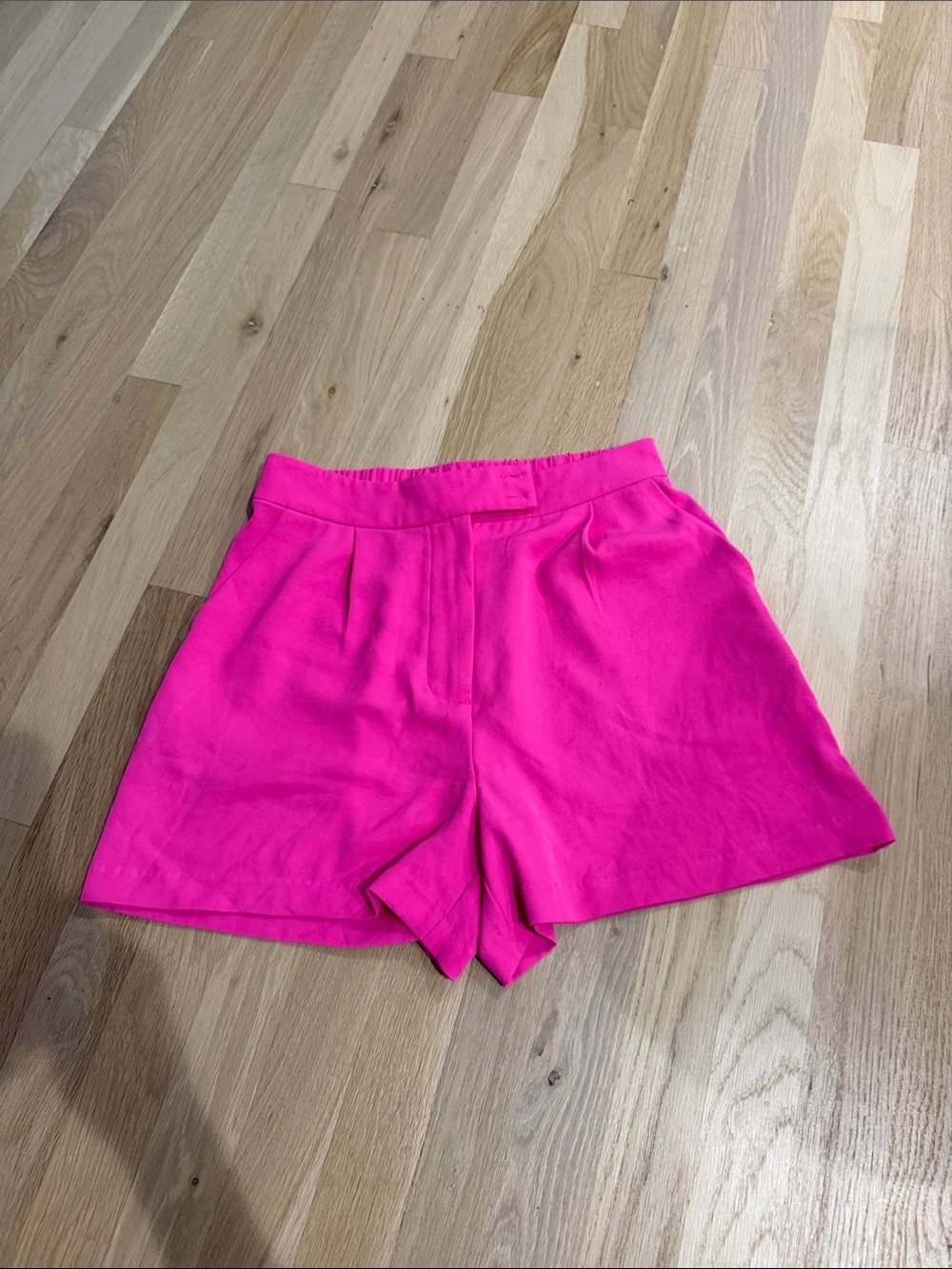 Vici Bright Pink High-Waist Tailored Shorts